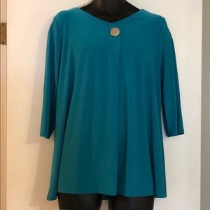 Peek-a-Boom Women’s Turquoise Blouse